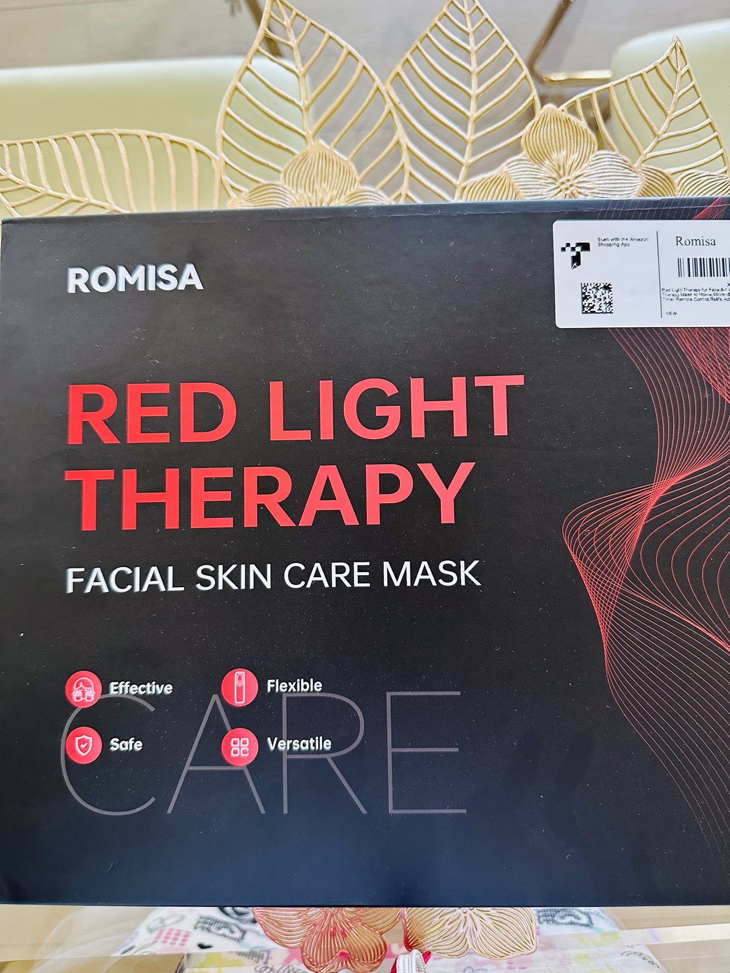 Red light therapy, skin care mask