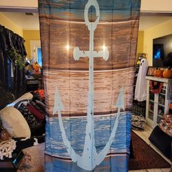 New Nautical Ancor Shower Stall Curtain