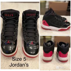 JORDANS and NIKE Boys size 12C- Big Boy 6Y Sneakers, Most Barely Worn