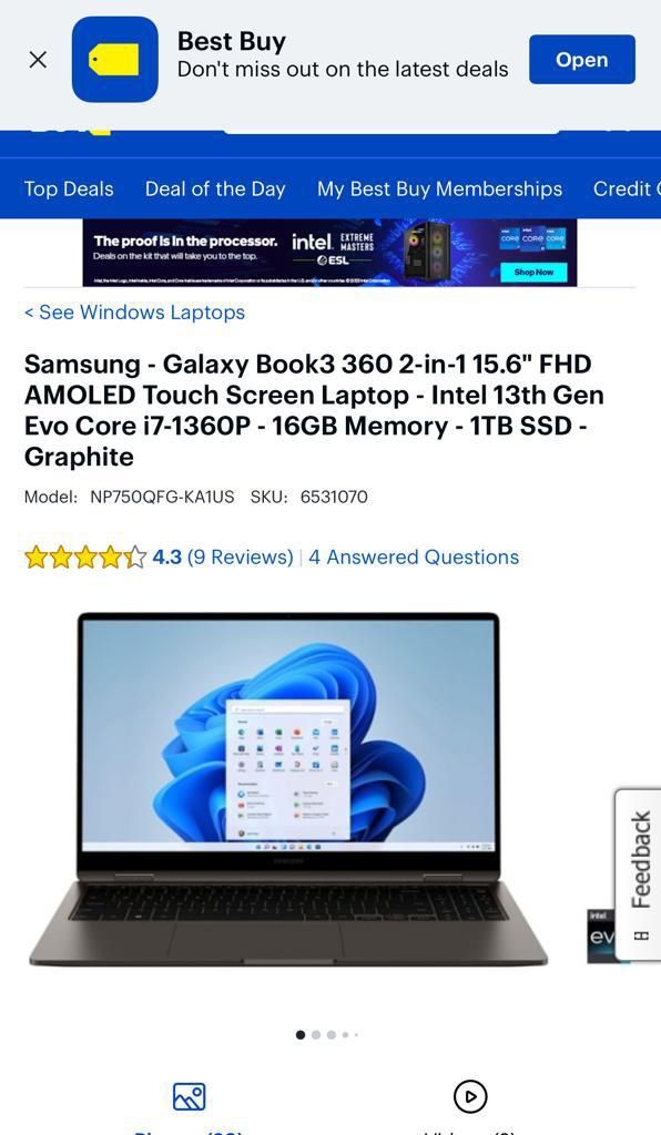 Galaxy Book3 360 2-in-1 15.6”