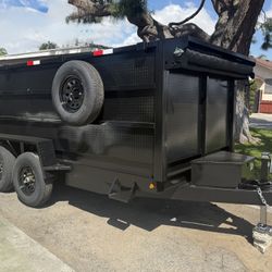 14ft Long Hydraulic Scissor Lift Dump Trailer/Traila de Tijera 