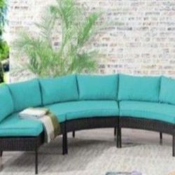Curved Patio Furniture Half Moon Patio Furniture Set Brand New Patio Outdoor Sofa Set 🆕🛺🚎🆕
