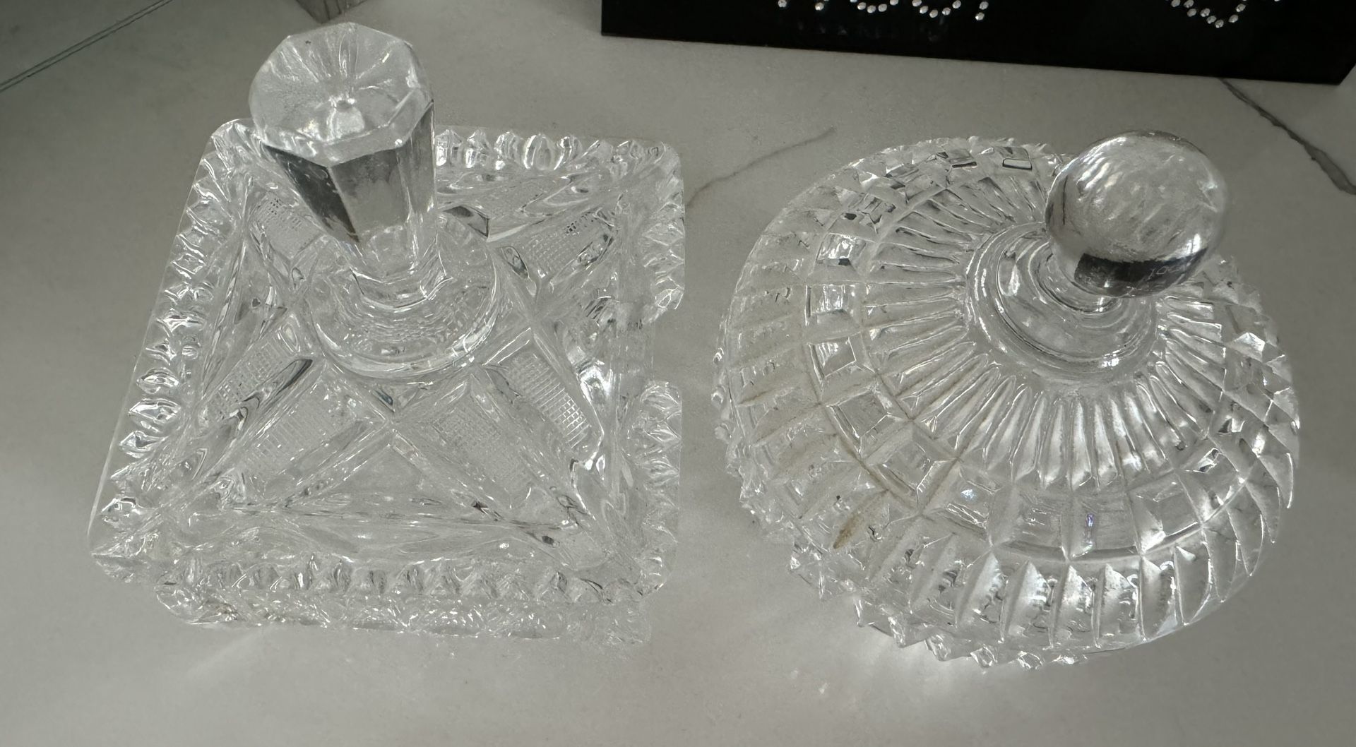 Crystal bowls / containers, If It’s Posted It’s Available. Only Msg When Ready To Pick Up