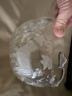 German glass bowl with farm animals