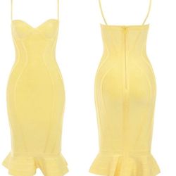 Yellow Bandage Dress