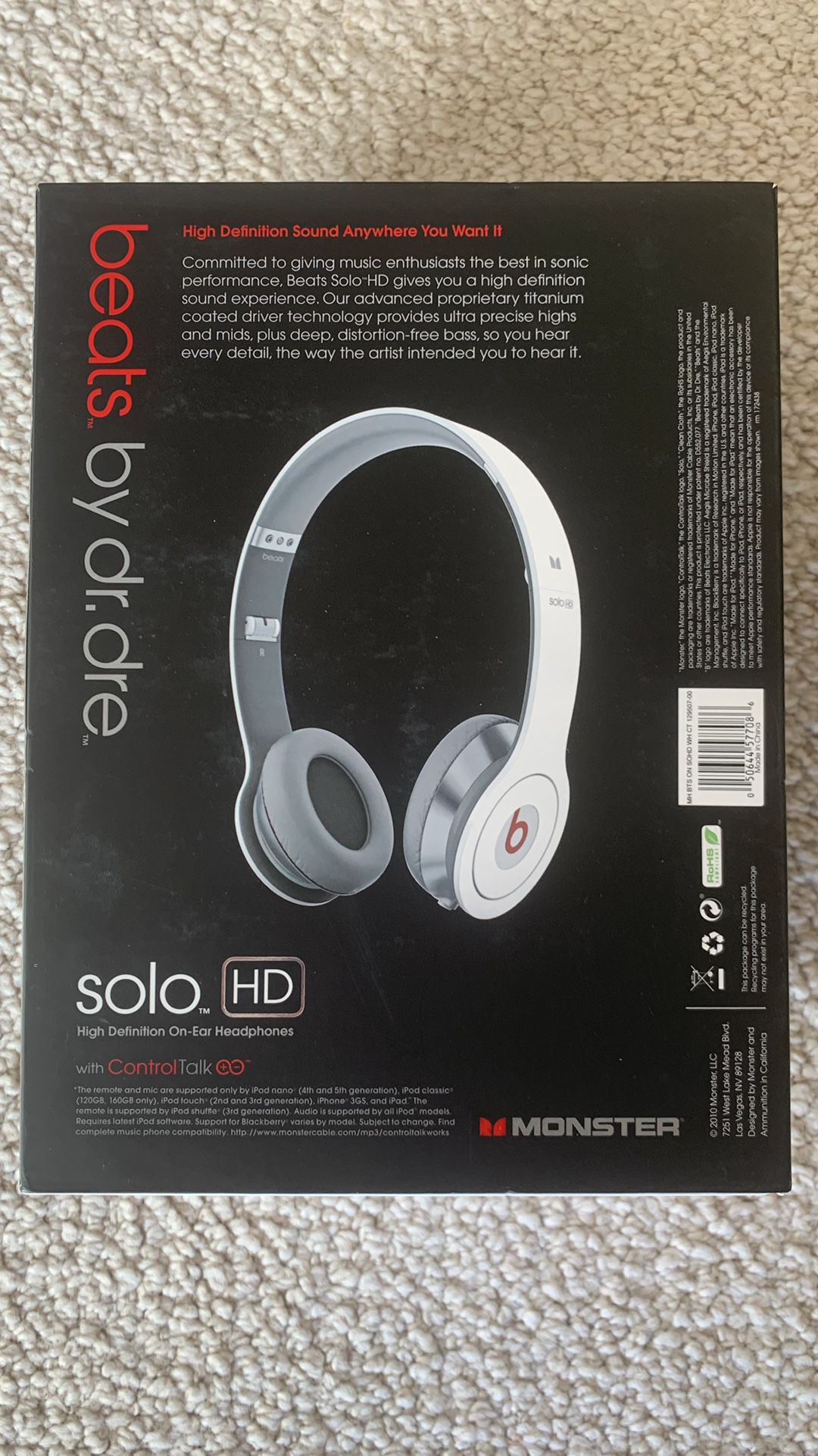 Beats by Dr. Dre Solo HD Headset (NOT WIRELESS)