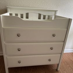 White Changing Table Dresser