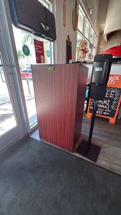 Wood Grain Podium Lectern Stand