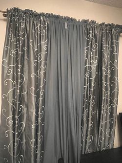 Gray Curtain Set