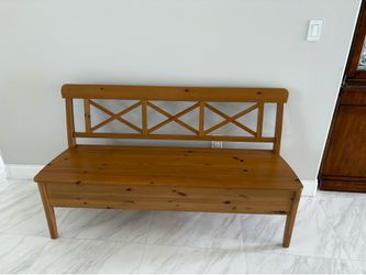 IKEA Solid Wood Storage Bench Excellent Condition
