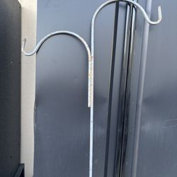 6 ft Tall Double Hook Plant Garden Sheperds Hooks Holders 