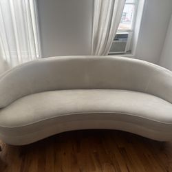 Curved Cream Couch 