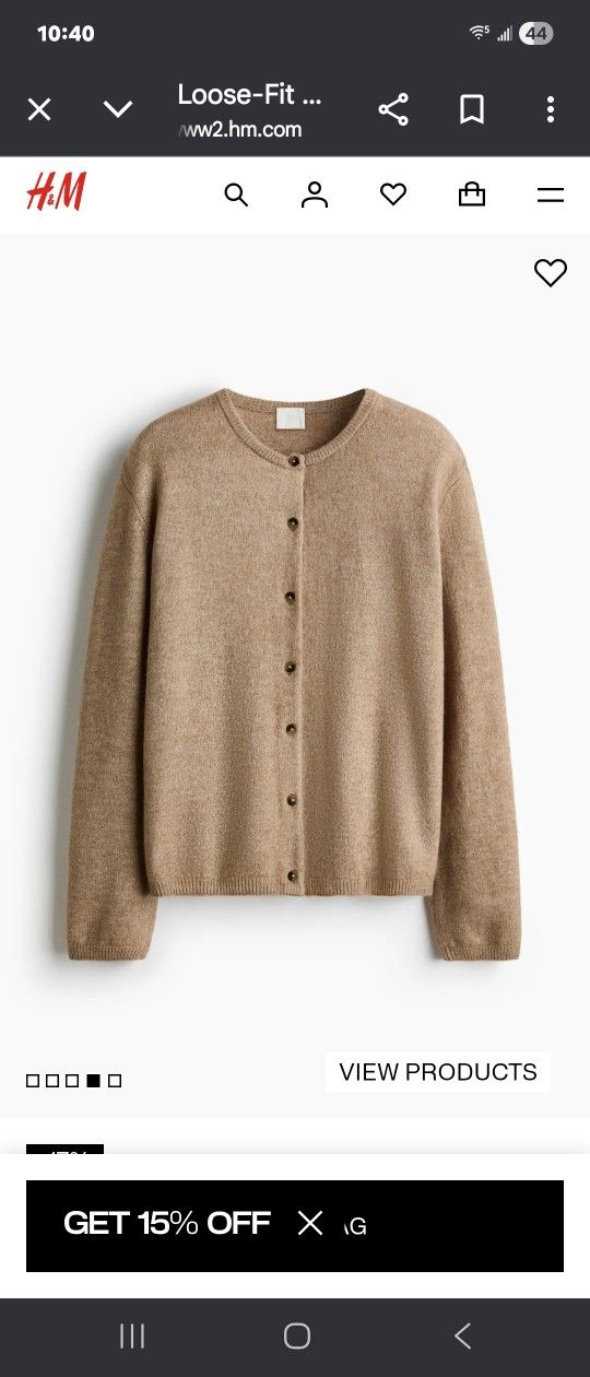 H & M Light Brown Cardigan