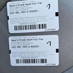 2 Seaworld Tickets $45 