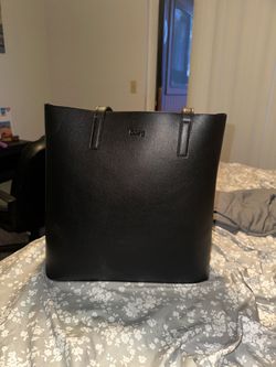NOEY Black Leather Tote Bag