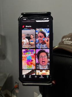 iPhone 12 in Black Protective Case