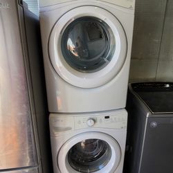 Whirlpool Front Loading Washer And Stackable Gas Dryer Set 