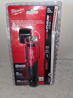 Milwaukee Red Lithium USB Rechargeable Flashlight Brand New  (Price Is Firm)