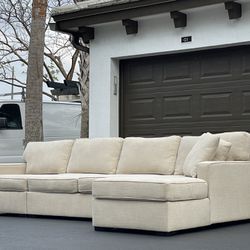 Sectional Sofa/Couch - Beige - Fabric - Delivery Available 🚛