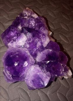 Amethyst crystal and stone sculptures