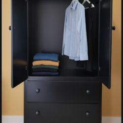 Wardrobe New Made Of Pine Wood 
