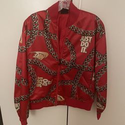 Nike Chain Print Satin Jacket 