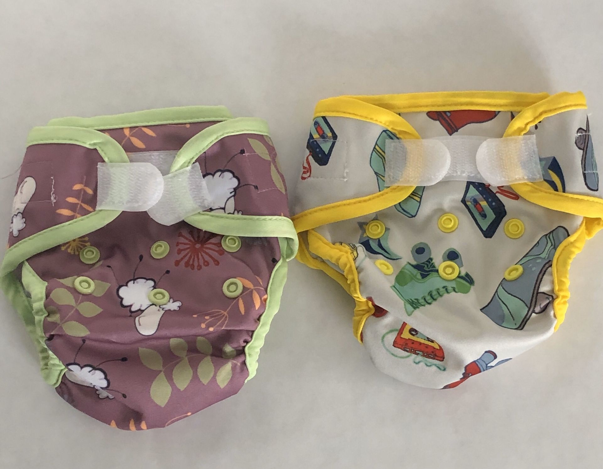 2 Newborn Cloth Diaper Covers