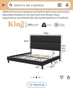 King bed frame
