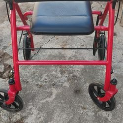 Drive Wheel Walker With Seat Foldable 
