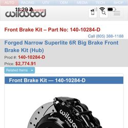 Wilwood Big Brake Kit For Early Chevy 58-79 Gm