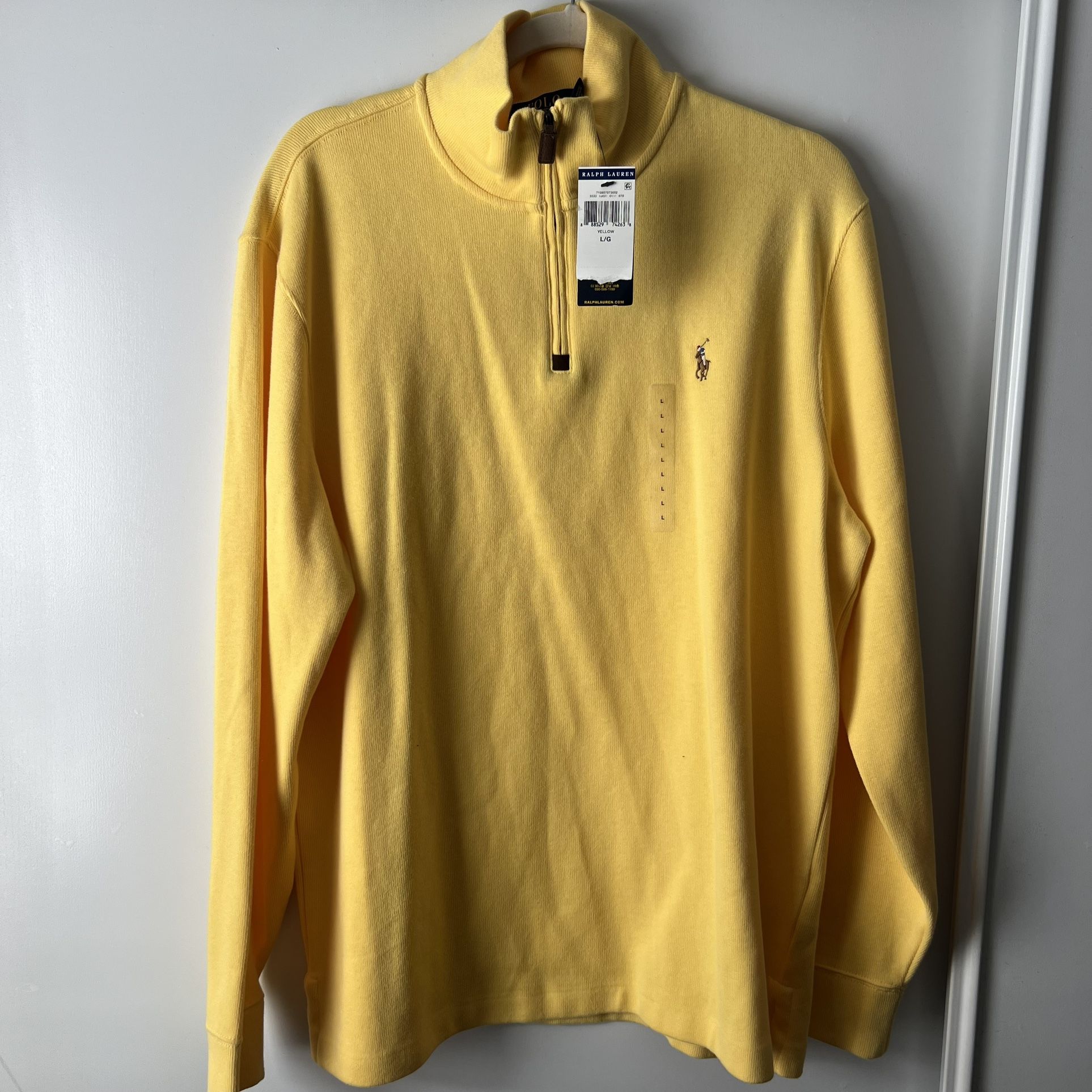 NWT Ralph Lauren Long Sleeve Yellow Sz L Mens 