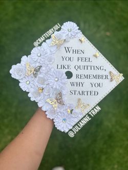 Custom Personalize Graduation Cap Topper + Permanent Cap Design