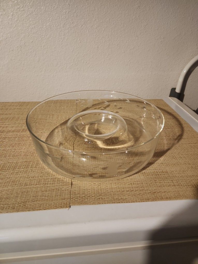 Crystal Chip & Dip Bowl