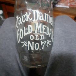 Antique Glass Jack Daniels Bottle