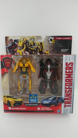 Transformers The Last Knight Autobots Unite - Bumblebee & Autobot Hot Rod Walmart Exclusive