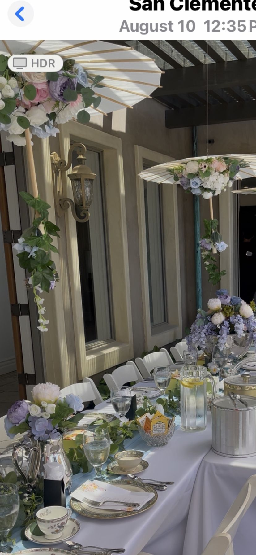 Bridal/Baby Shower/Party  Floral Umbrellas - 10 Umbrellas 