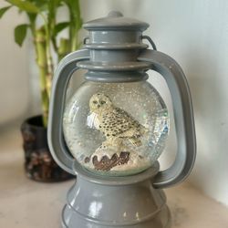 🦉 🎶 Snowy Owl San Francisco Music Box Lantern - Like New