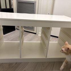 2 IKEA White Bin And Shelving Systems