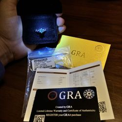 1.0ct Moissanite Ring (Color Turquoise) - Size 9