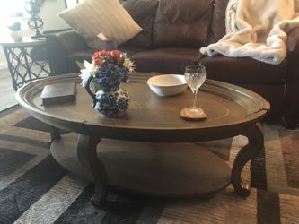 Coffee Table With Inlay Pattern 30”X 53 x 18” High