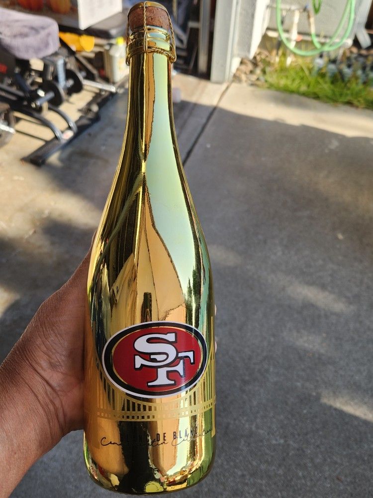 49ers Commemorative Sparkling Wine Bottle 