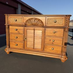 Dresser - Carved Tropical Wood 63w X 19d X 43h