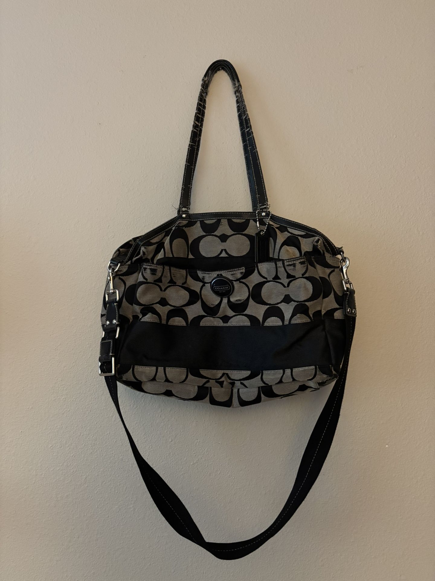 Coach Signature Laptop Bag Black