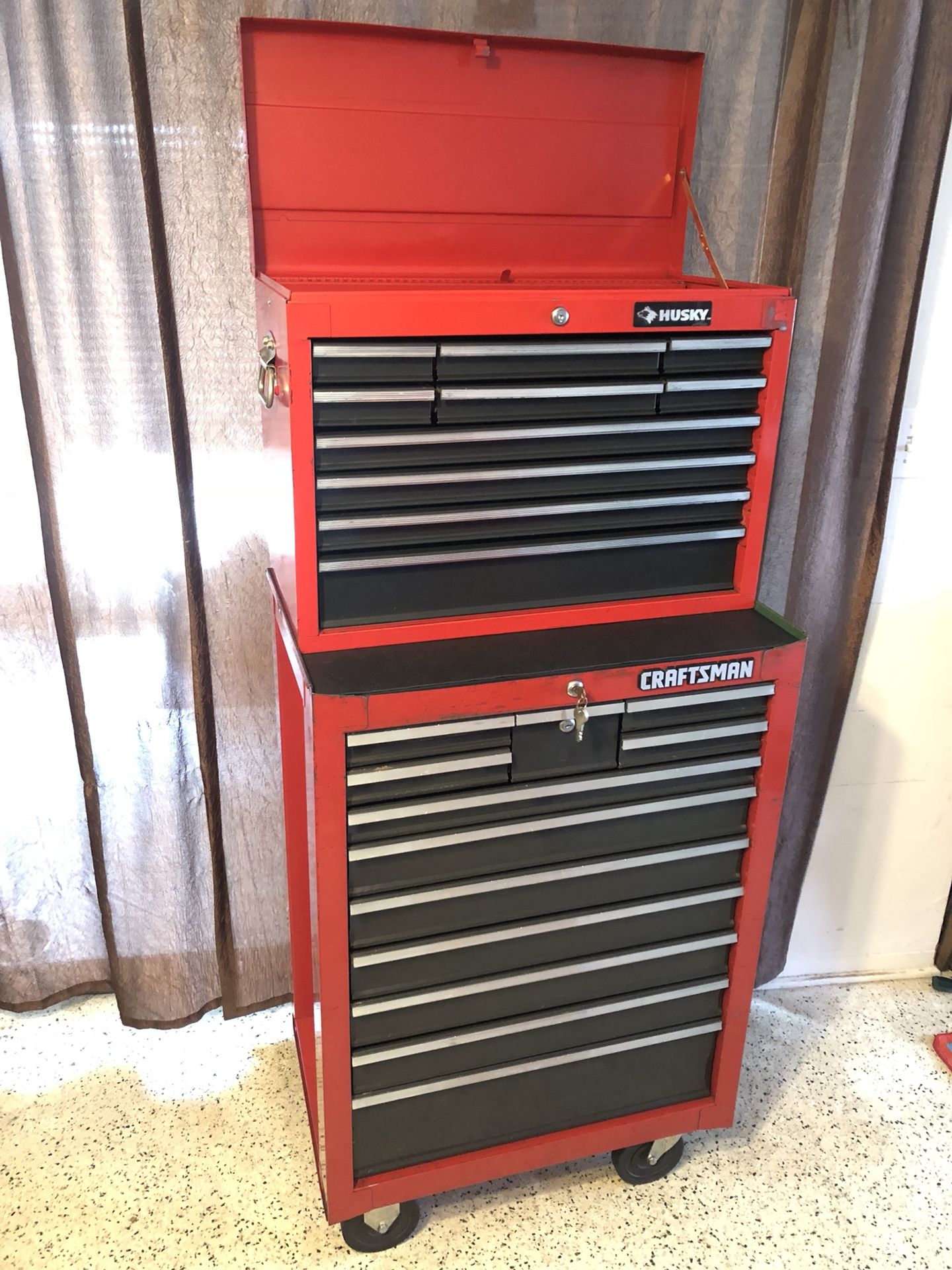 22 drawer tool box husky tool chest craftsman tool cabinet for Sale in ...