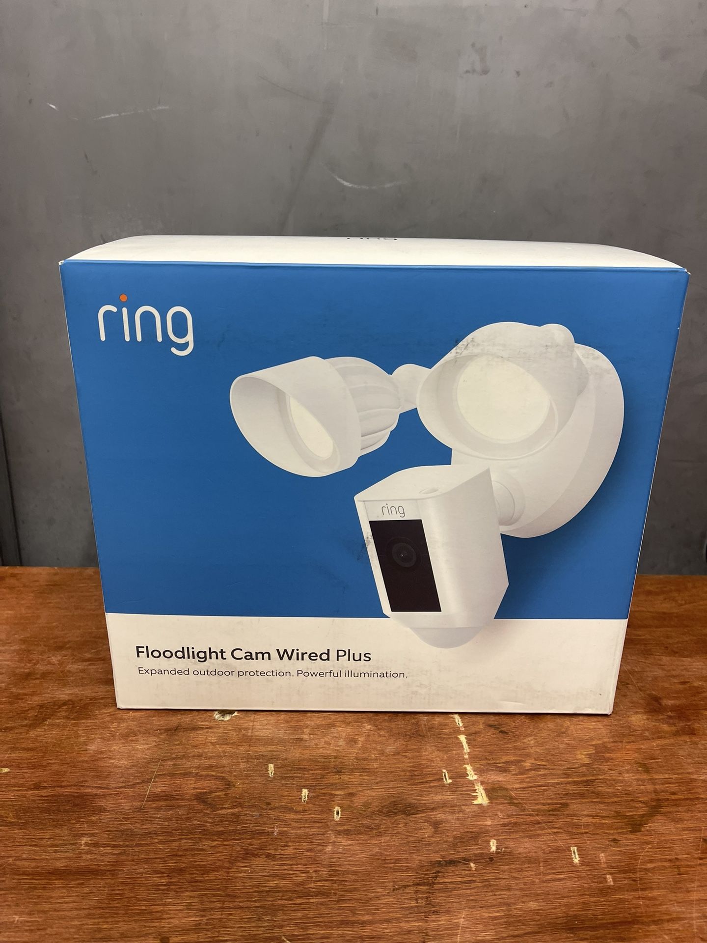 Ring Floodlight Cam Wired Plus Surveillance Camera - White