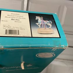 Porcelain Musical Carousel Mardi Gras Collection 