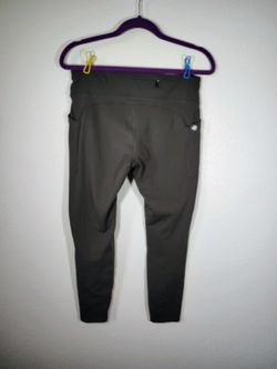rabbit Running Gray Charcoal Pocket  Leggings Women’s Medium MD Gym Strings