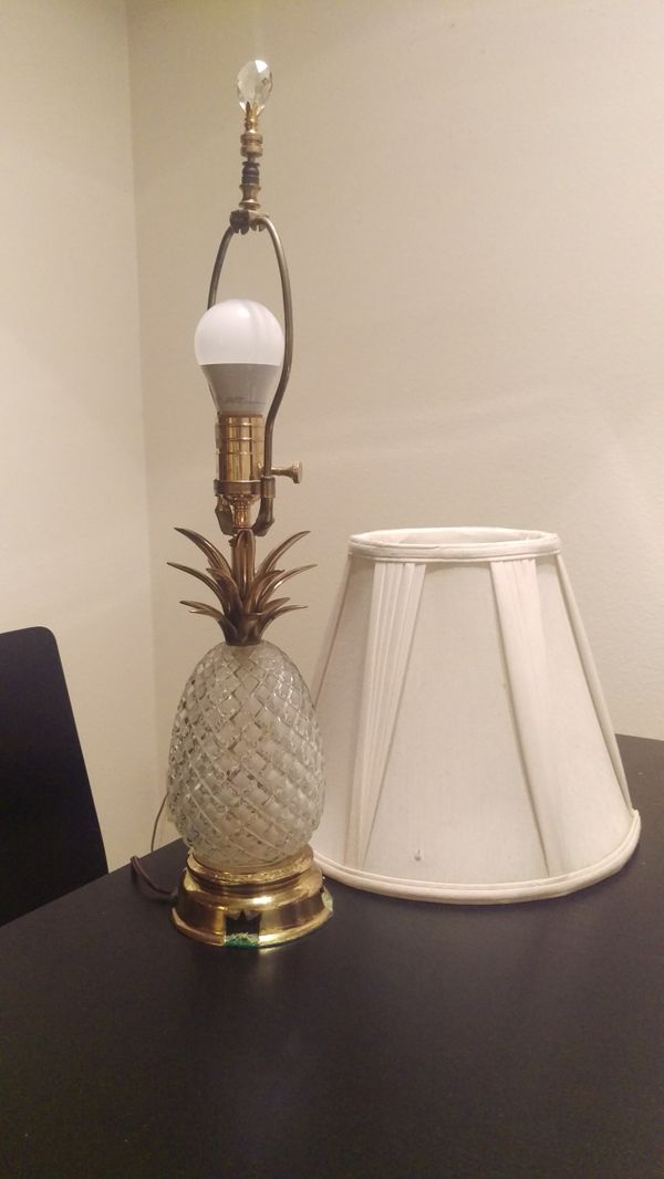 Heyward House Vintage Crystal Glass Brass Pineapple Lamp For In Heyward House Vintage Crystal Glass Brass Pineapple Lamp For In San Diego Ca Offerup
