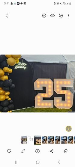 Marque Numbers party Decor
