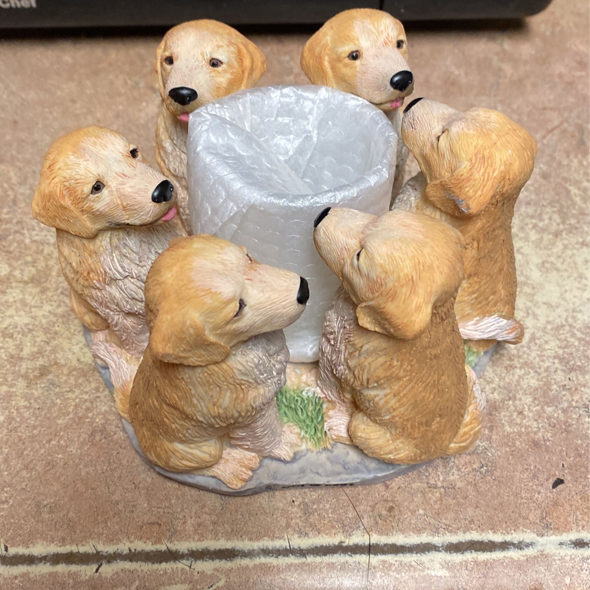 Dog With Candle Holder